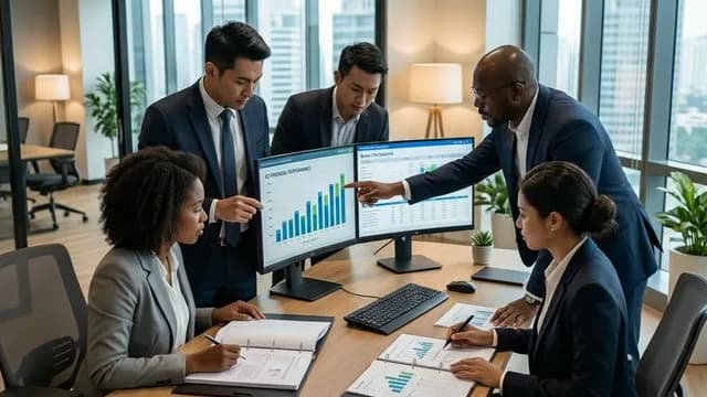 【图片占位】展示跨国团队处理金融文件翻译与复核流程